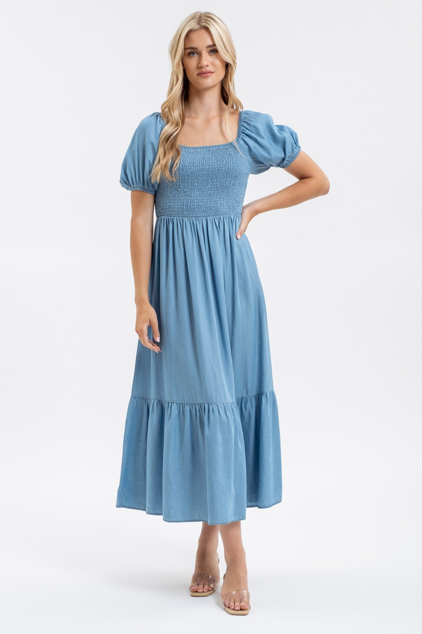 Chambray Midi Dress