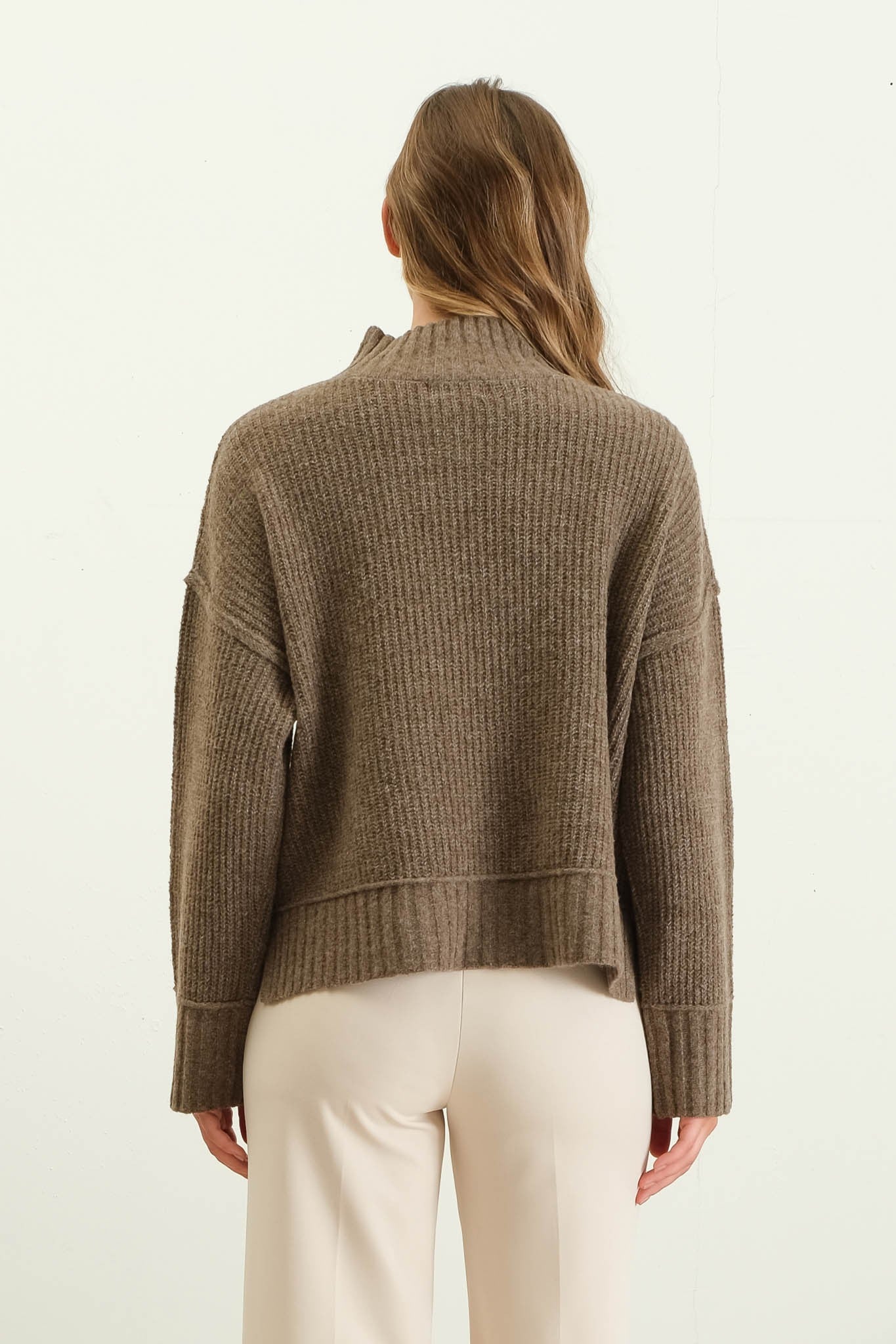 Mock Neck Oversized Sweater