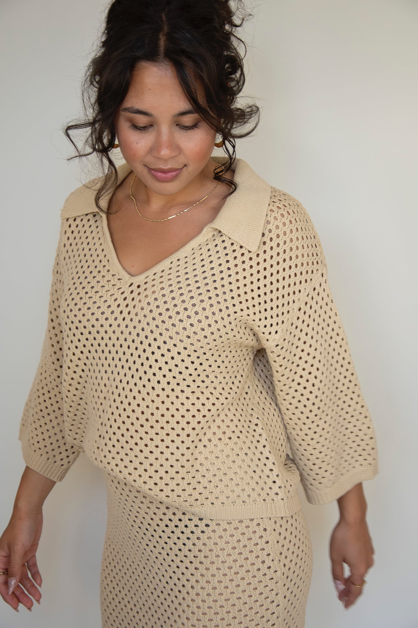 Knitted Collar Top