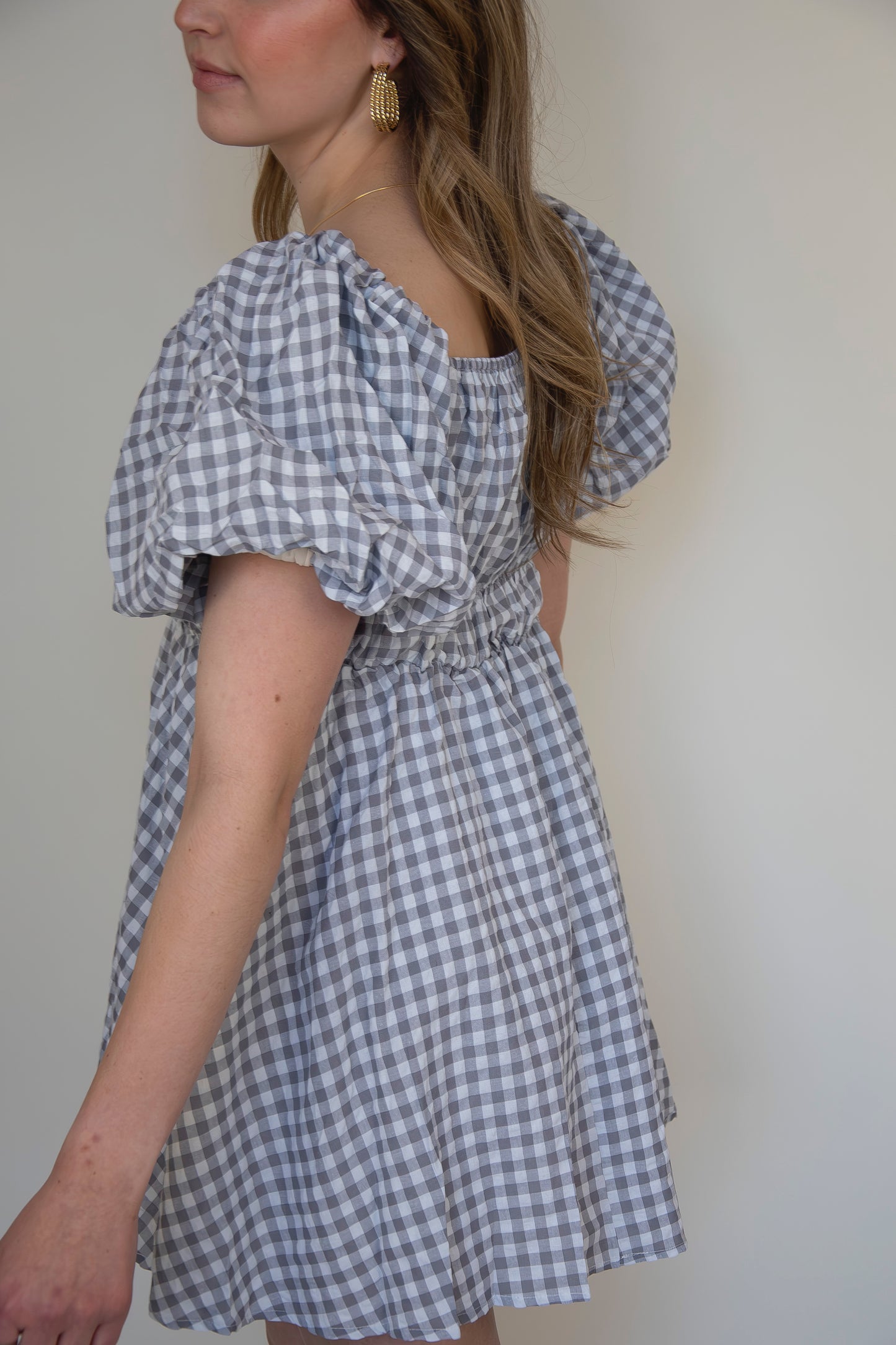 Gingham Print Mini Dress