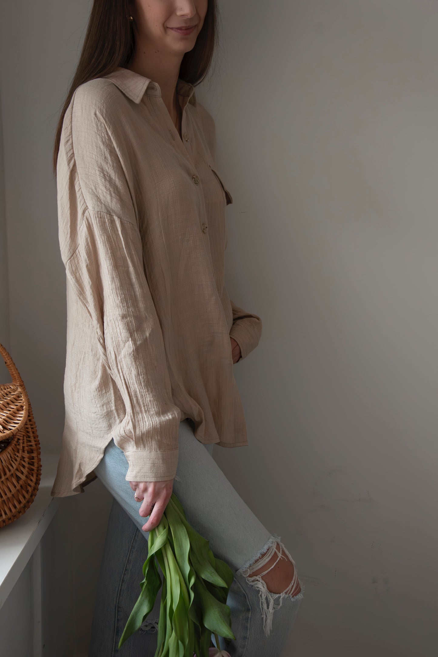 Relaxed Fit Button Up