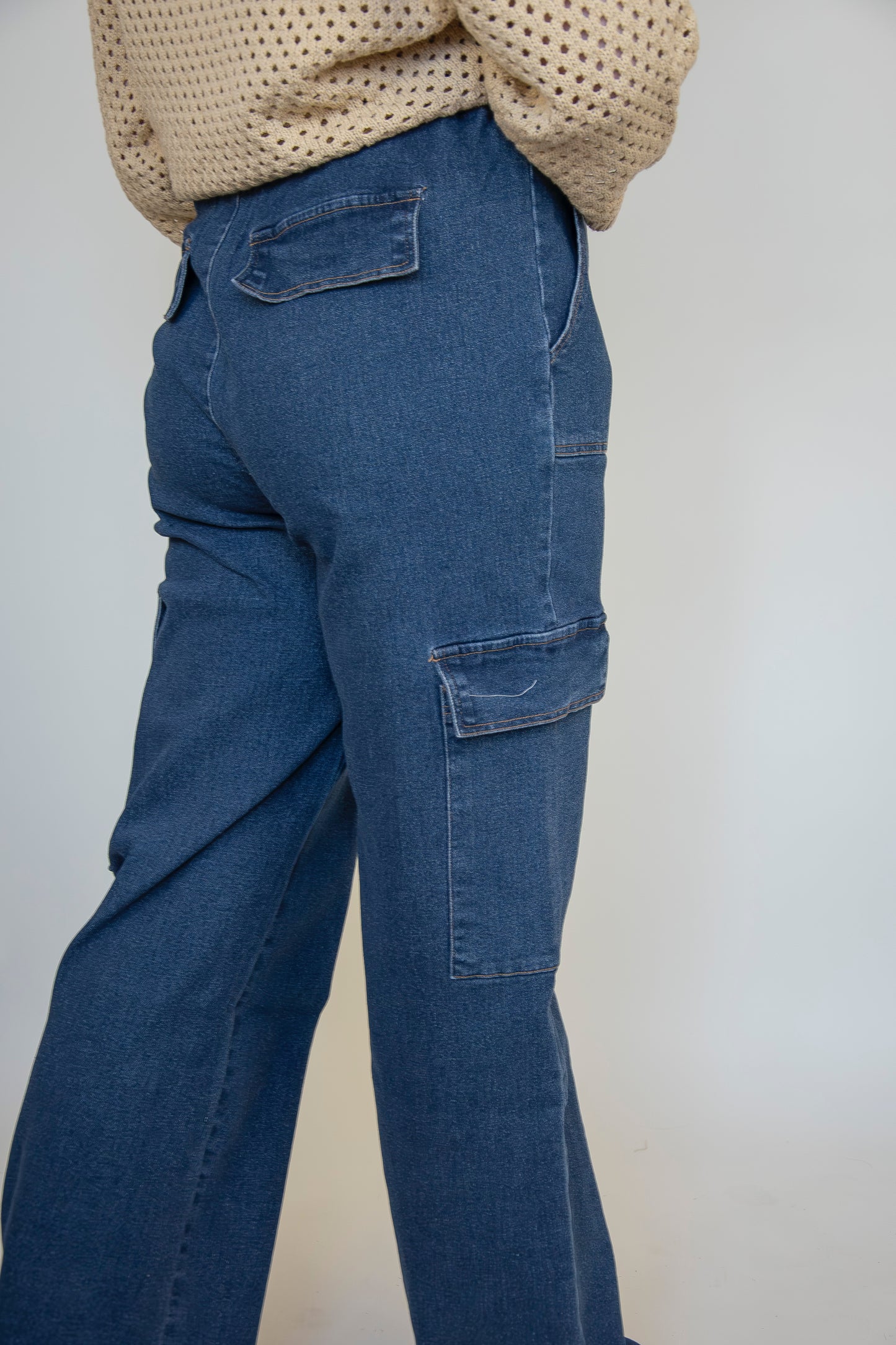 Denim Cargo Pants