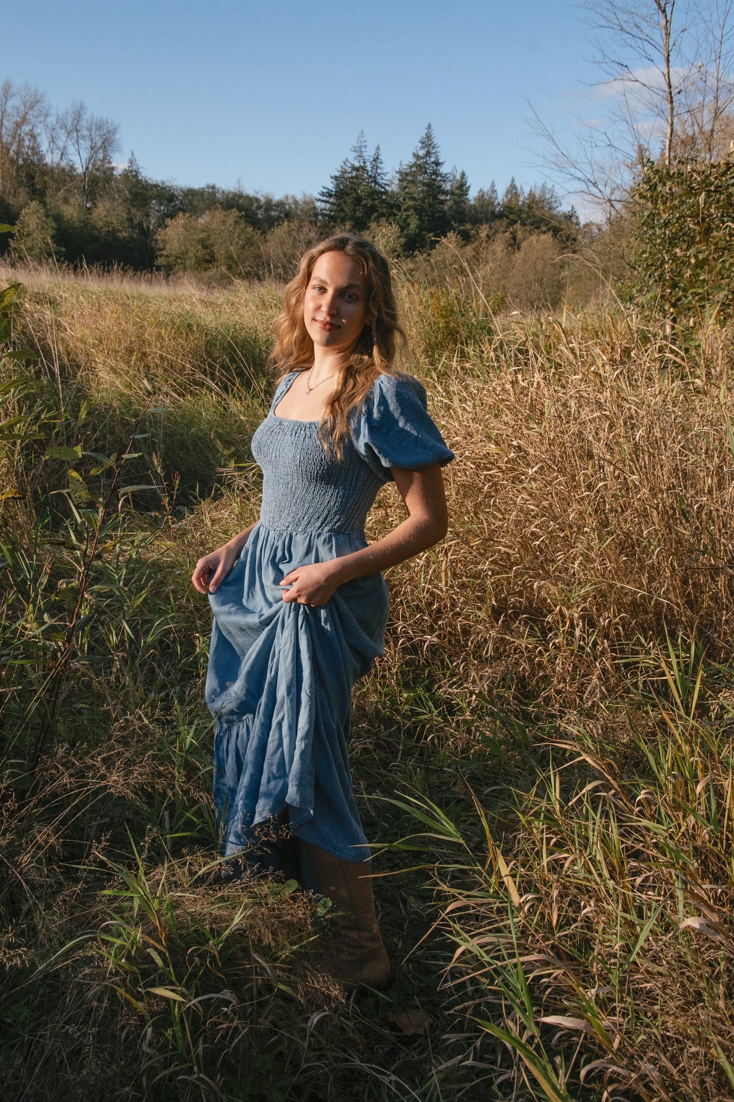 Chambray Midi Dress