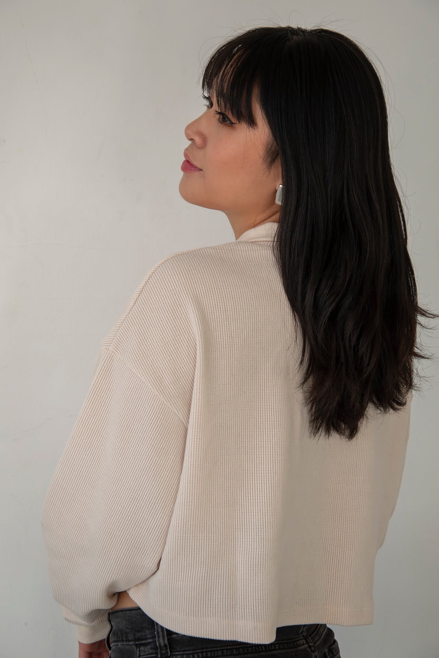 Ribbed Collared Knit