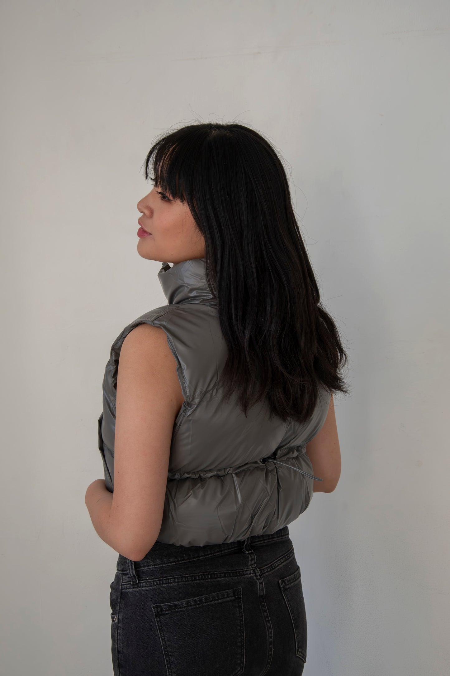 Metallic Puffer Vest