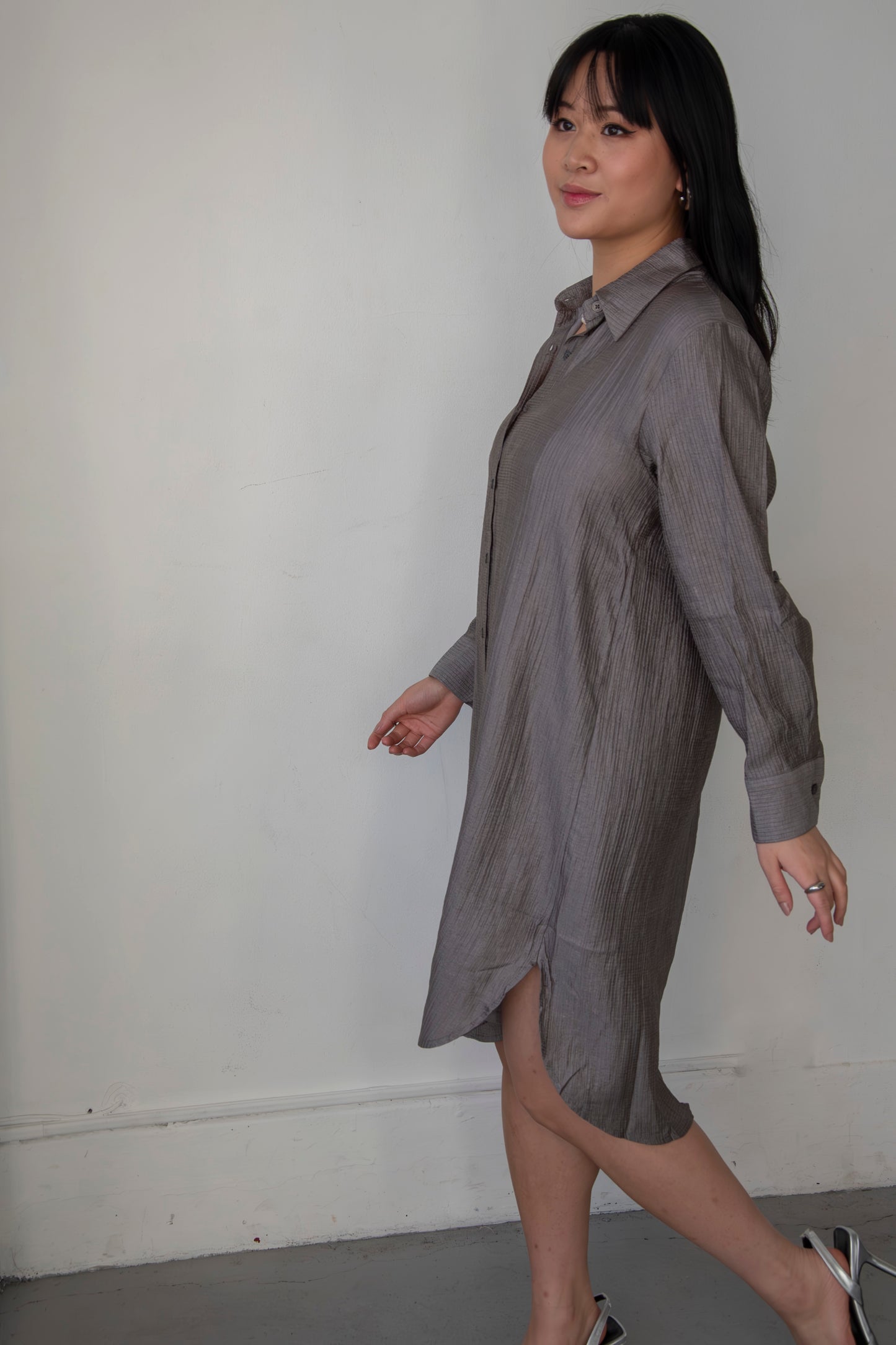 Textured Shirt Dress