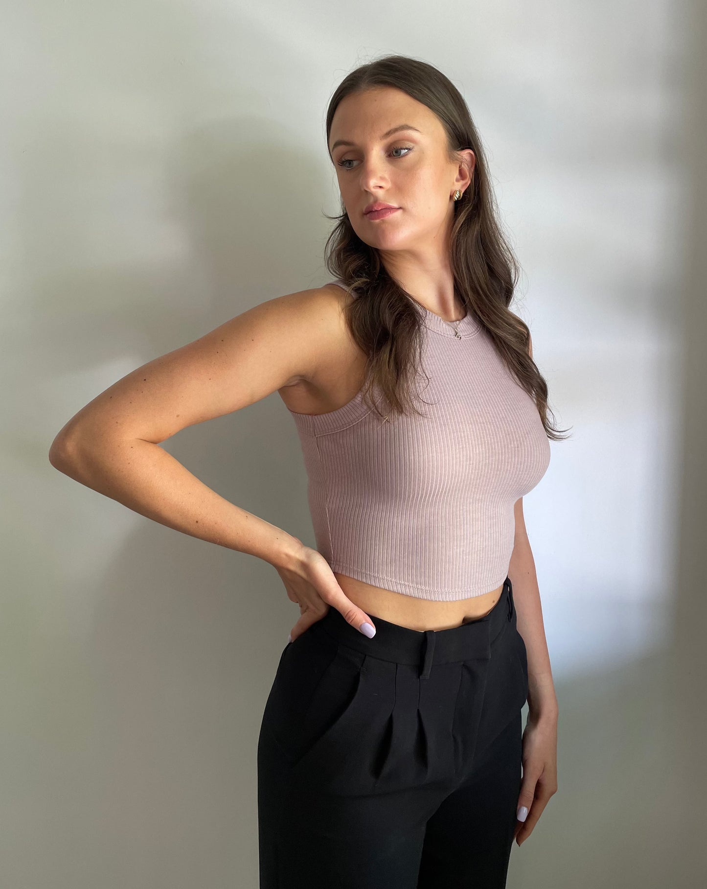 Cropped Ribbed Tank