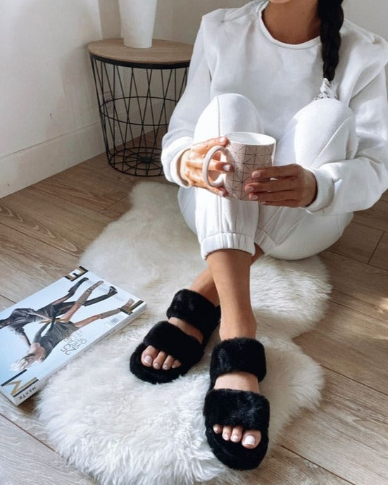 Faux Fur Mule Slippers