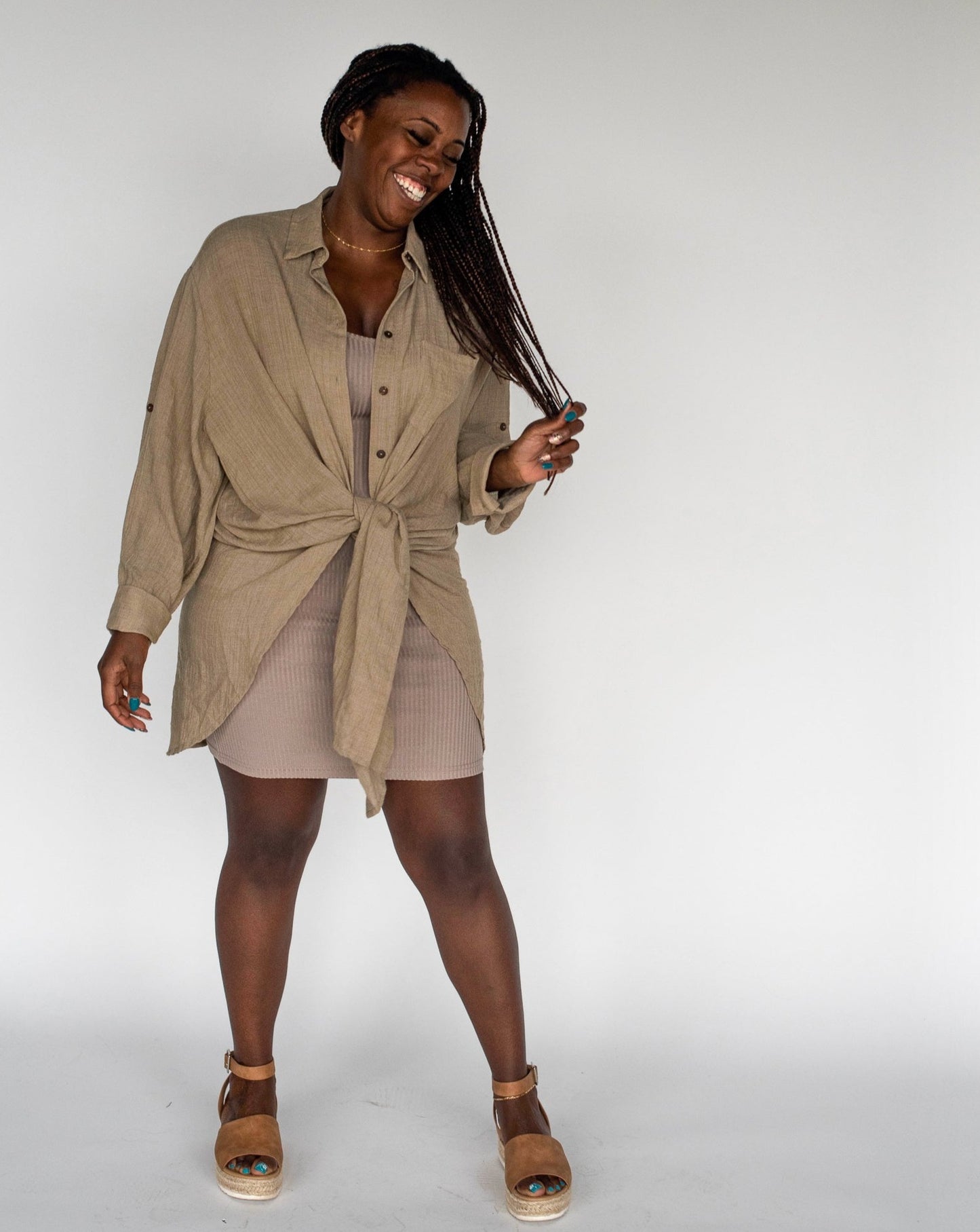 Ribbed Mini Dress