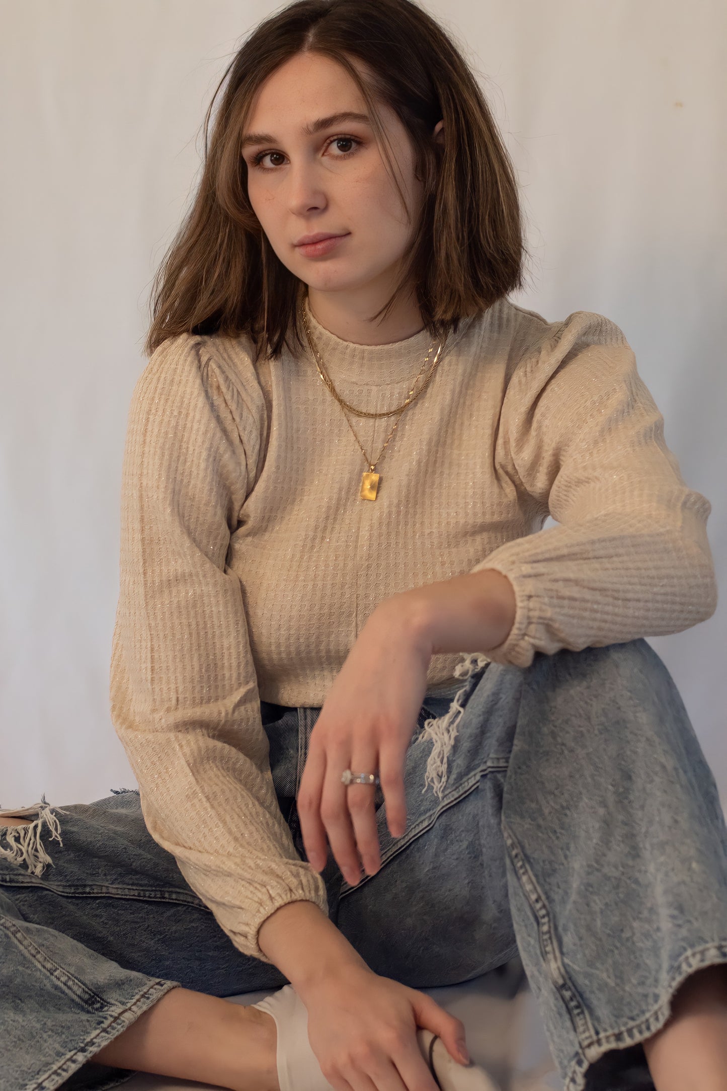 Twist Front Mock Neck