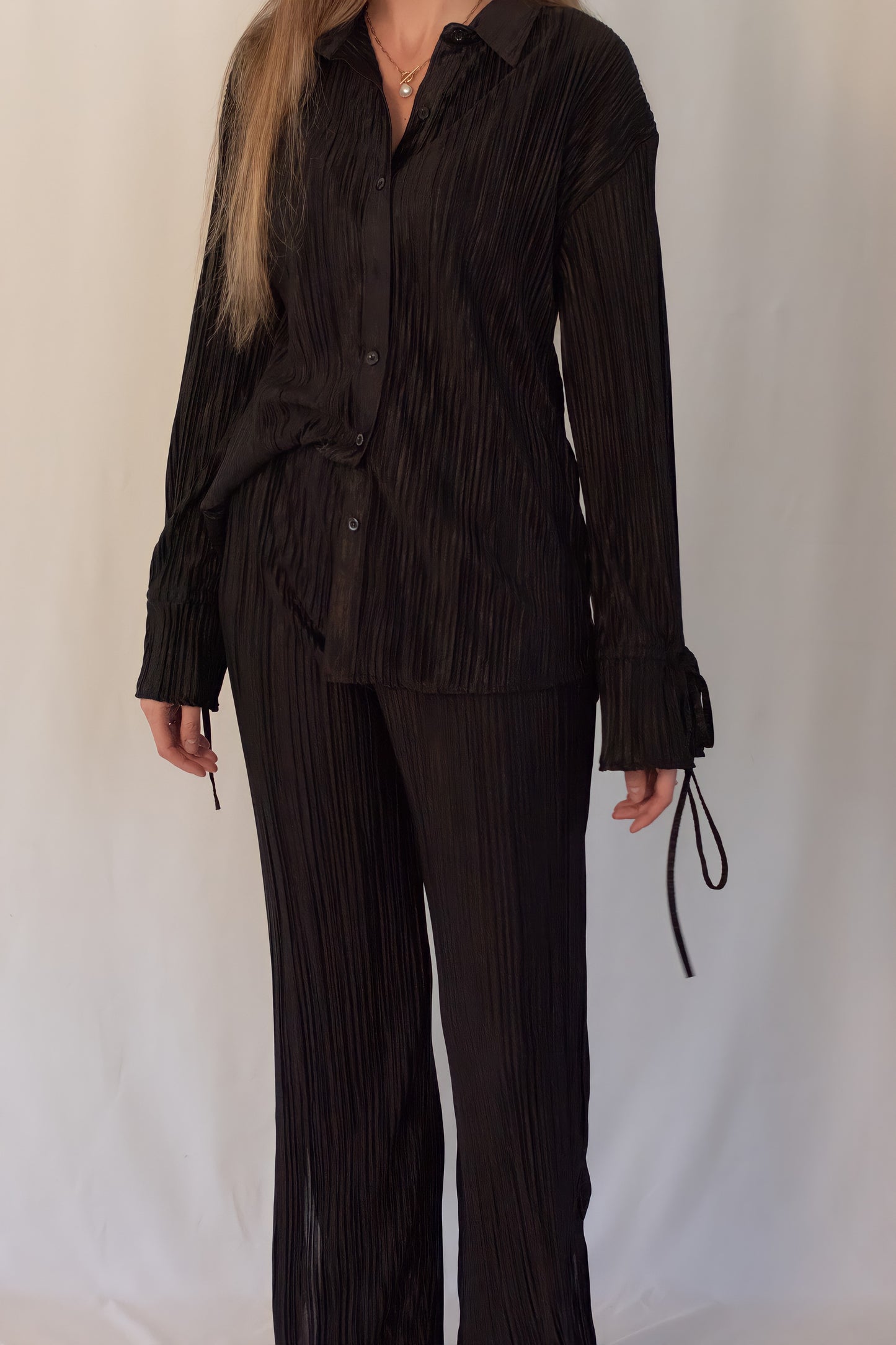 Pleated Loungewear Set