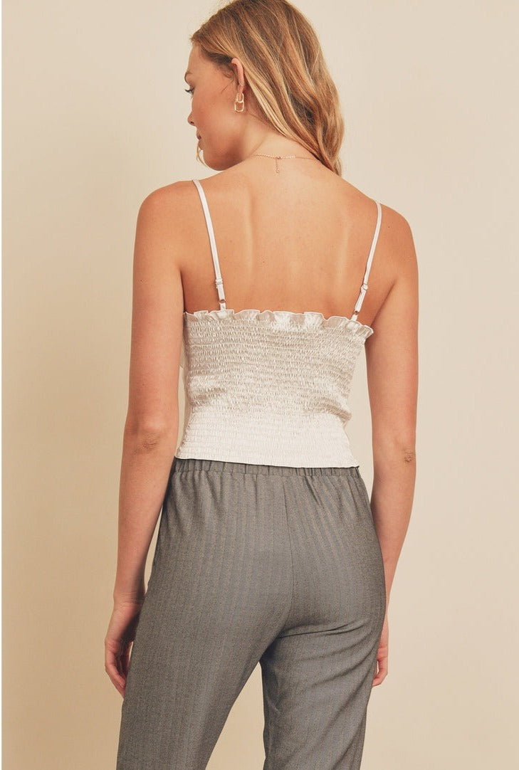 Satin Cowl Neck Cami Top