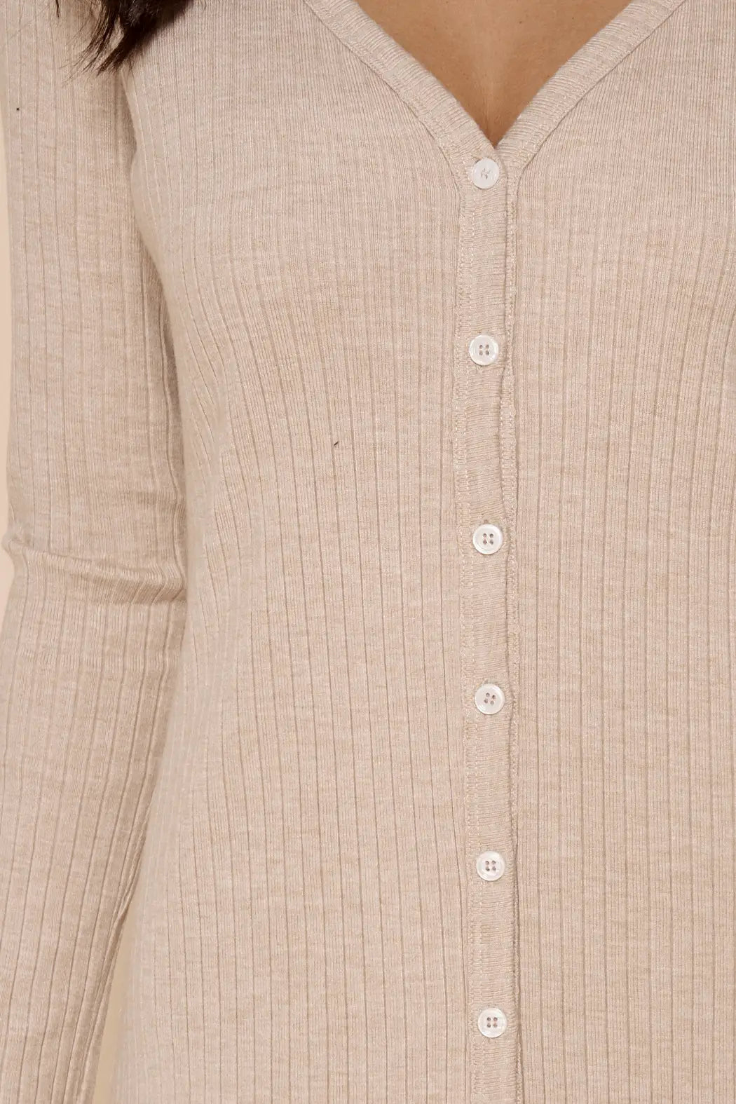 Ribbed Knit Cardigan Dress