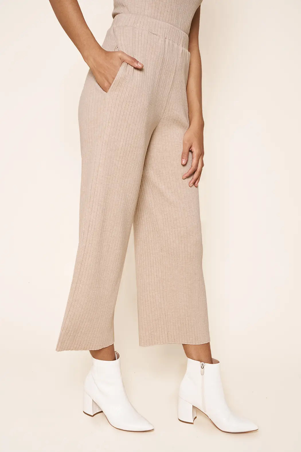 Ribbed Wide Leg Pants