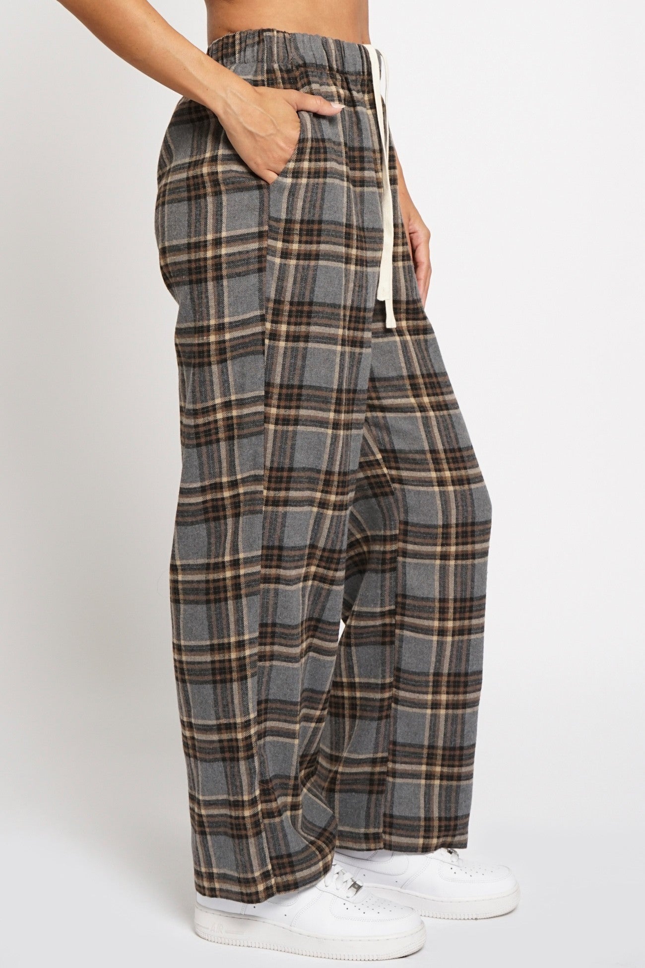 Plaid Flannel Trousers