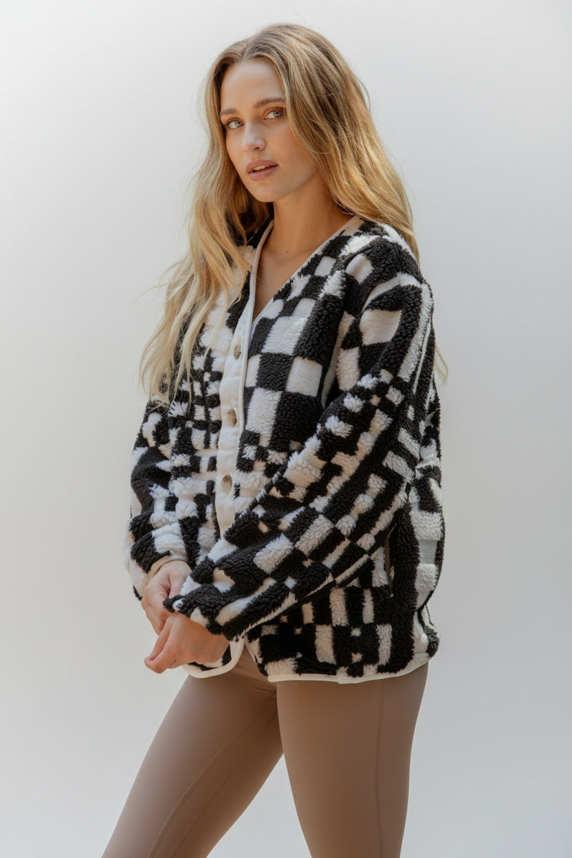 Checkered Fleece Jacket