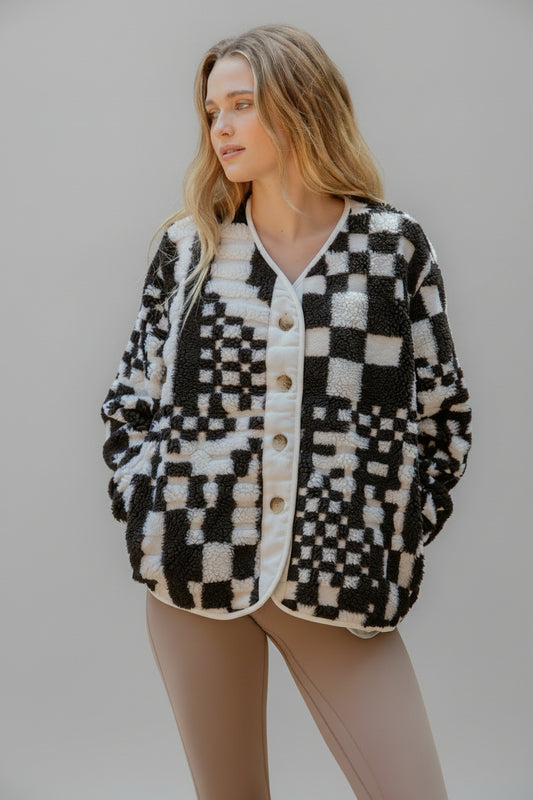 Checkered Fleece Jacket