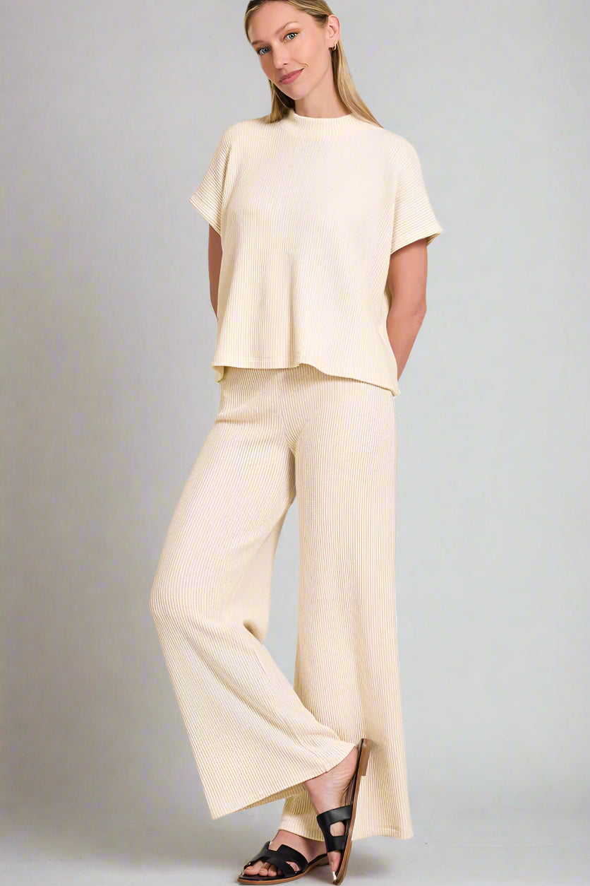 Waffle Knit Lounge Set