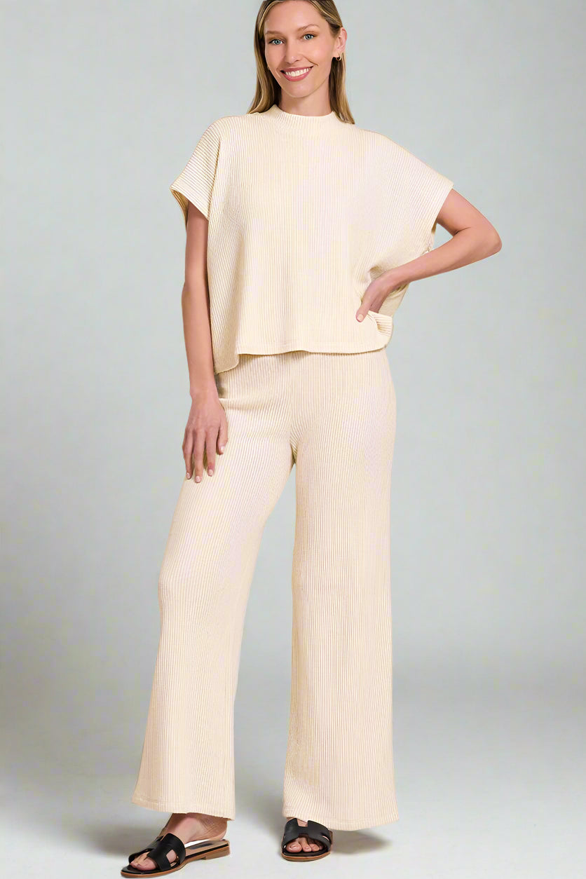 Waffle Knit Lounge Set