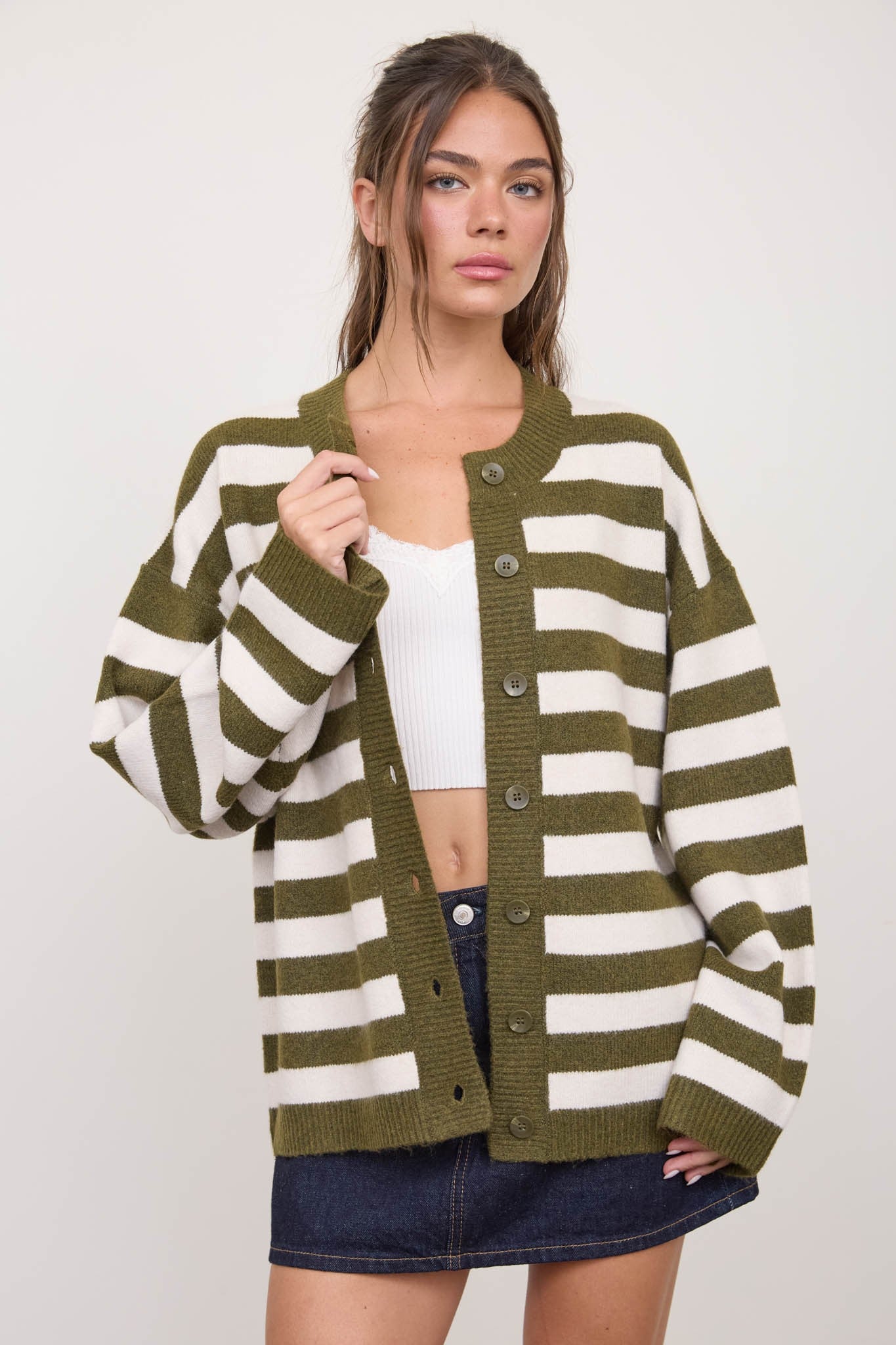 Cozy Stripe Cardigan
