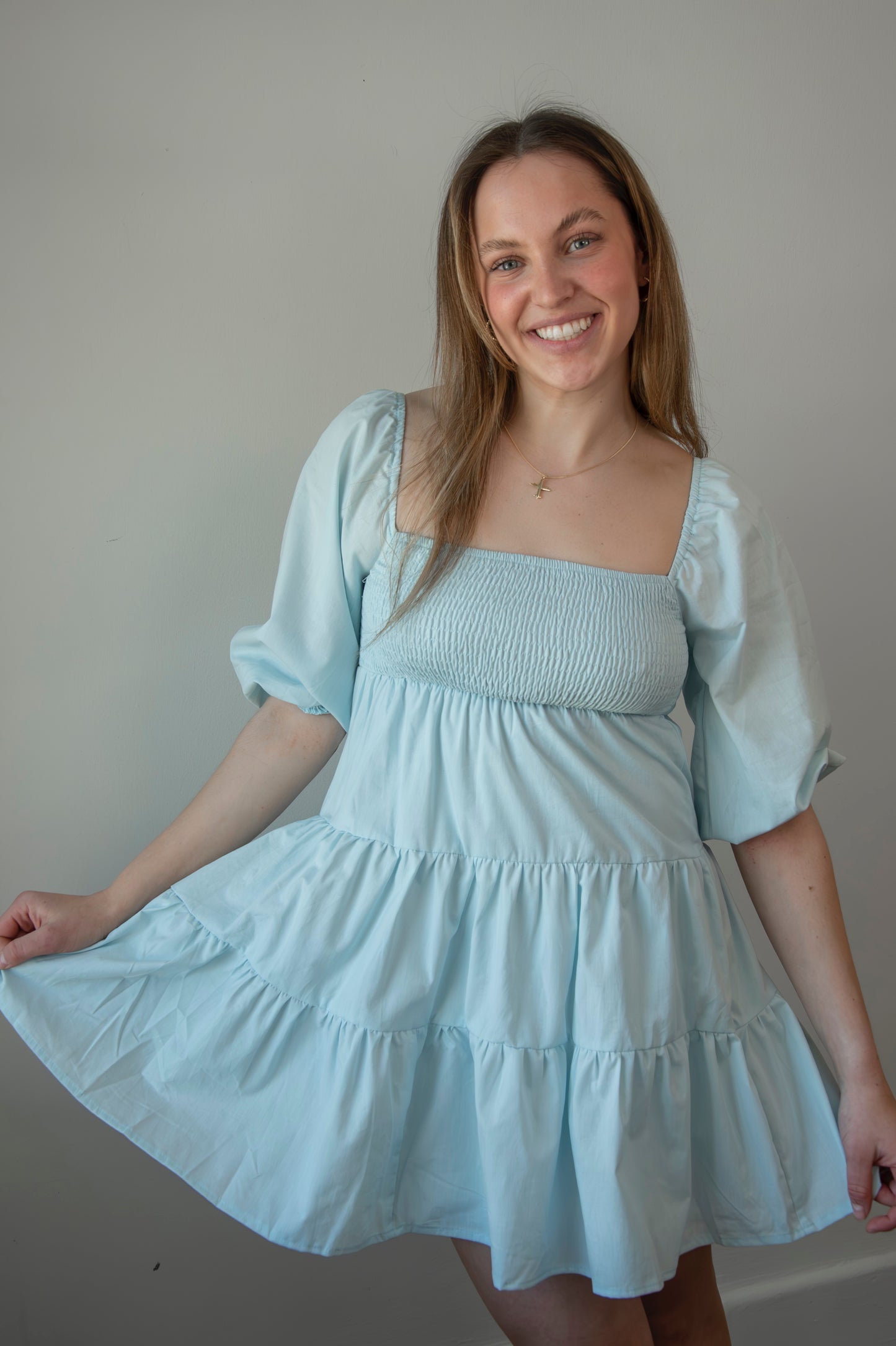 Wild Eyes Smocked Mini Dress