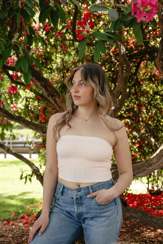 Floral Lace Tube Top