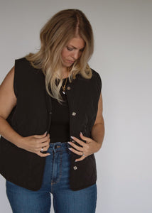 Quilted Button Vest