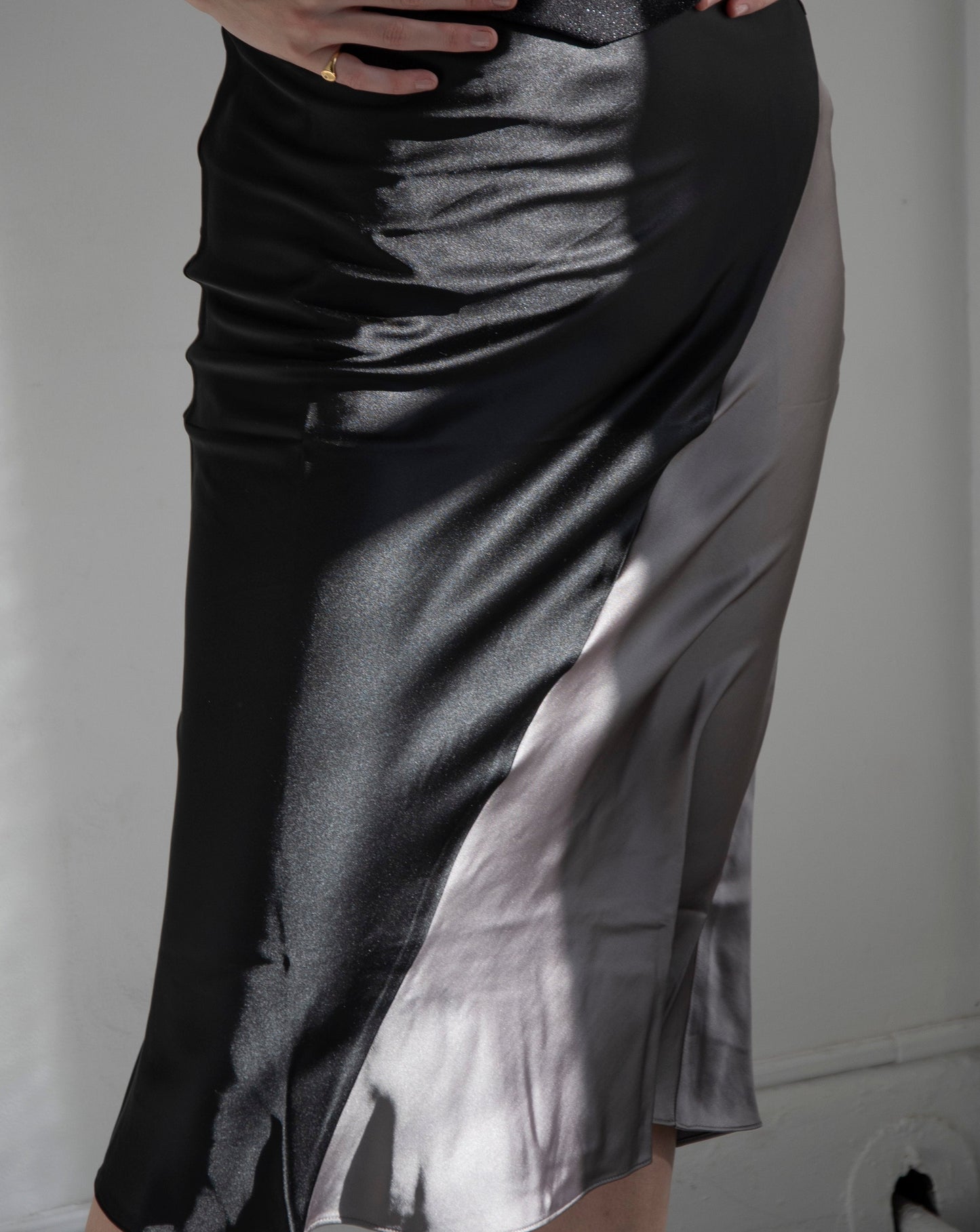 Colour Block Midi Skirt
