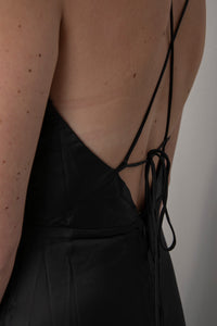Satin Drape Maxi Dress