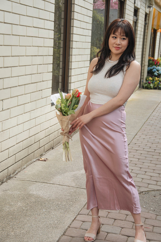 Satin Luxe Midi Skirt