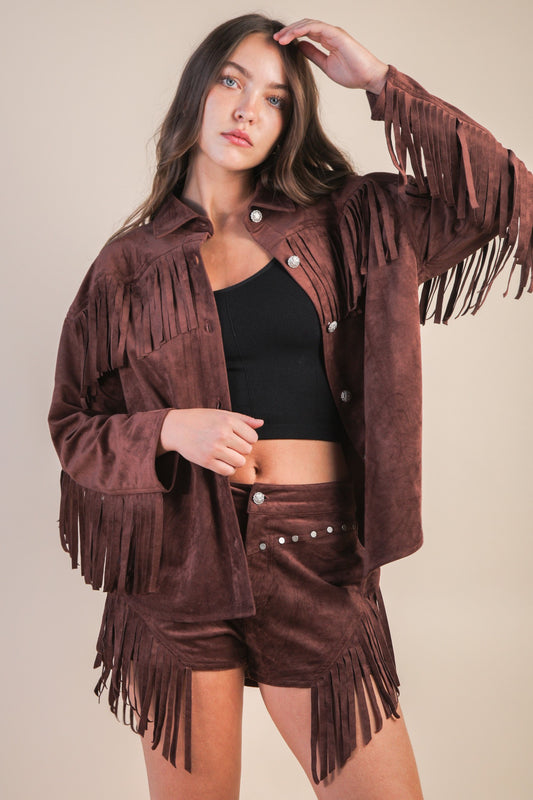 Western Fringe Shacket