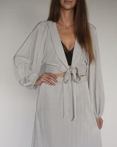 Metallic Tie Top