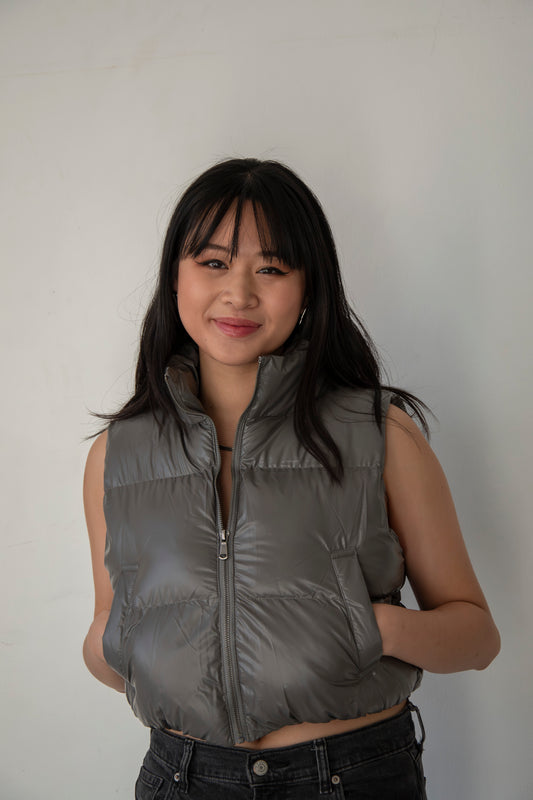 Metallic Puffer Vest
