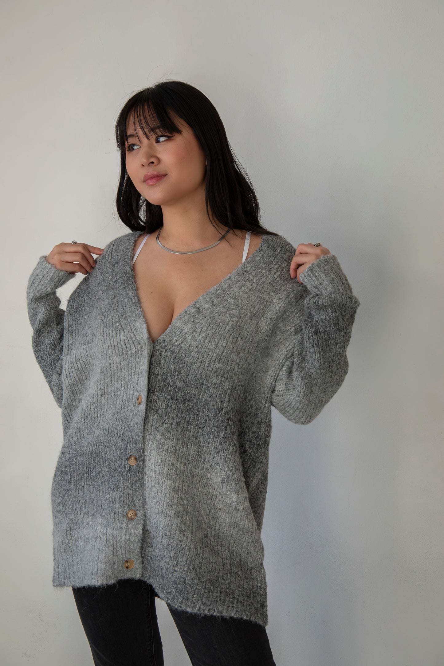 Oversized Gradient Cardigan