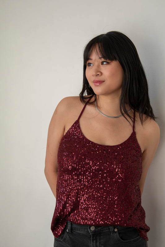 Sequin Racerback Tank