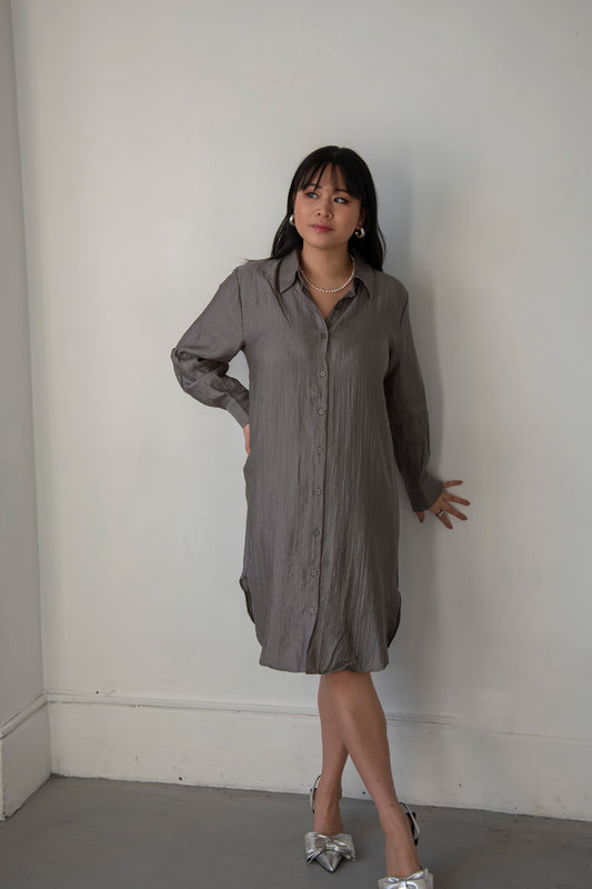 Textured Shirt Dress