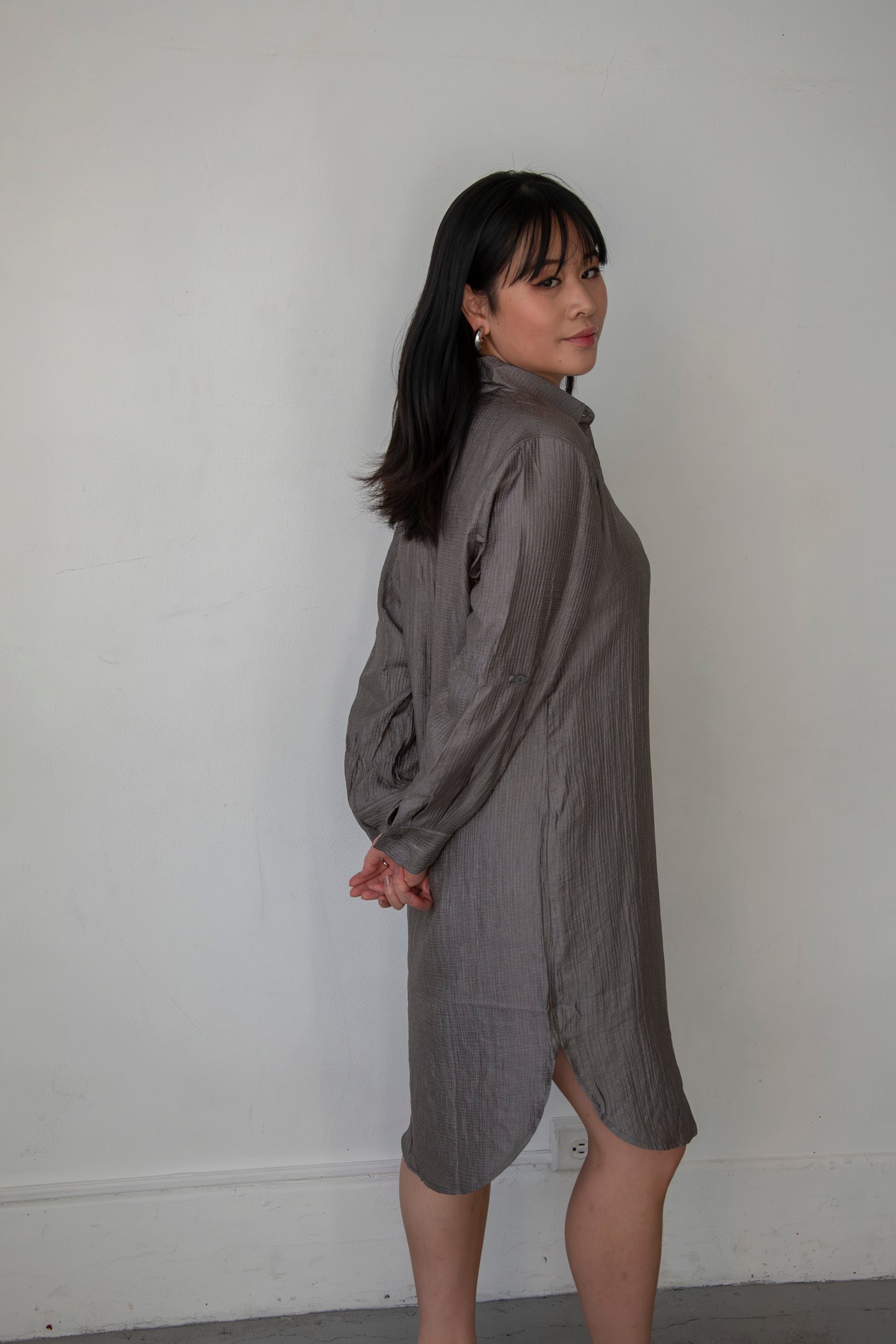 Textured Shirt Dress
