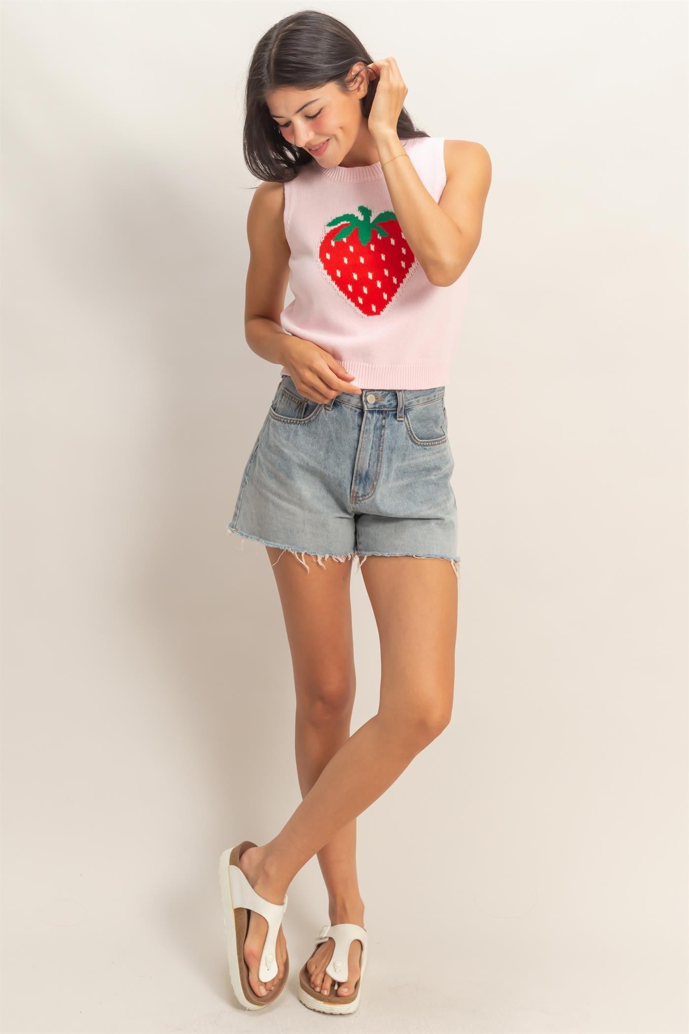 Berry Sleeveless Knit Top