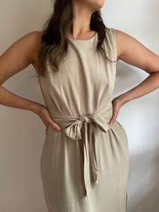 Linen Cinched Midi
