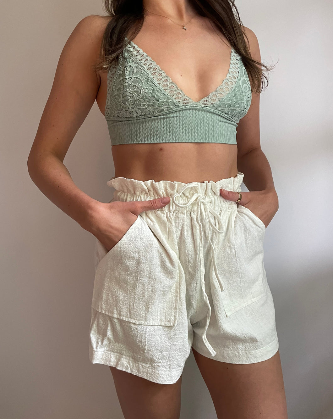 Linen Paperbag Shorts