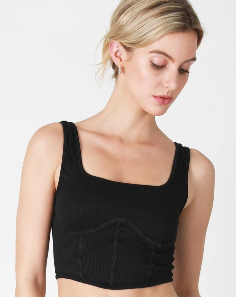 Ribbed Corset Top