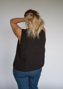 Quilted Button Vest