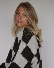 Load image into Gallery viewer, Checkered Mock Neck Sweater
