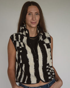 Checkered Fleece Vest