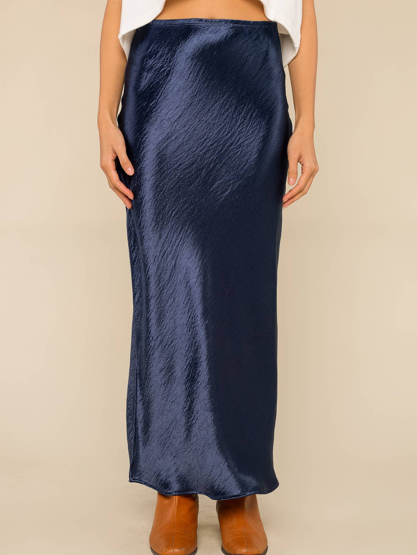 Satin Midi Skirt