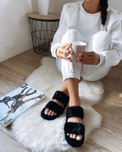 Load image into Gallery viewer, Faux Fur Mule Slippers
