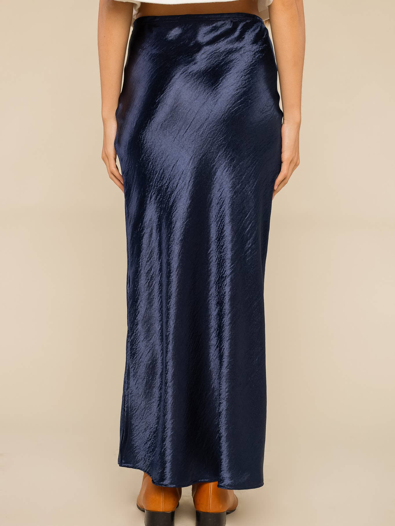 Satin Midi Skirt