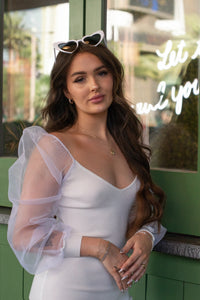 Organza Puff Sleeve Mini