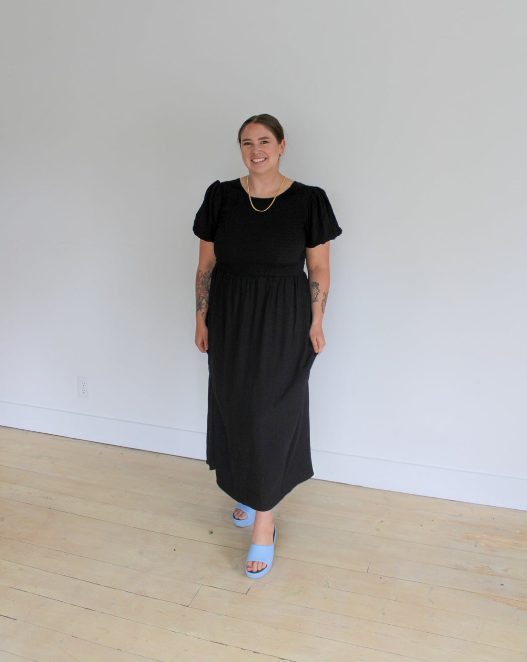 Lace Up Midaxi Dress