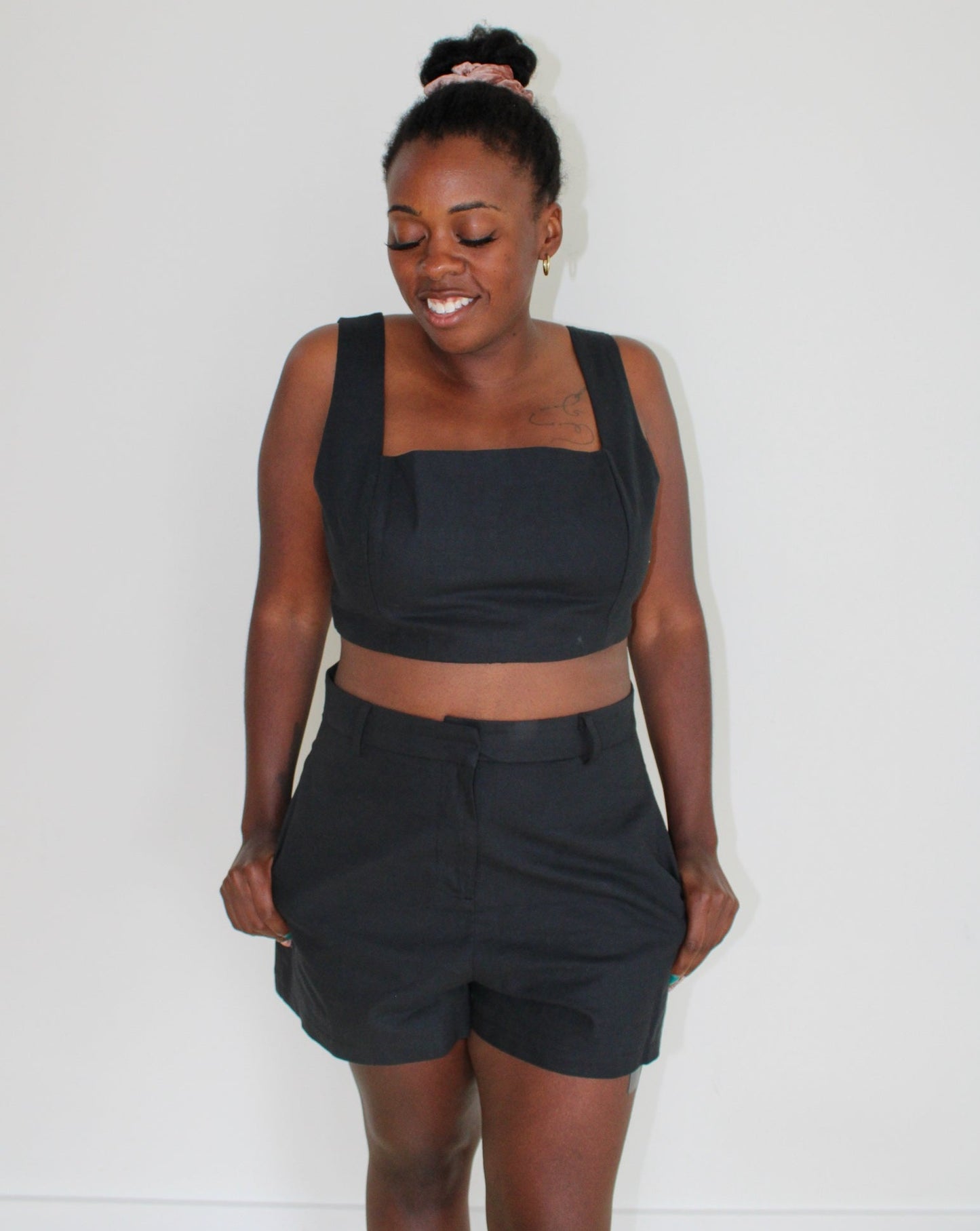 Linen Bustier Top